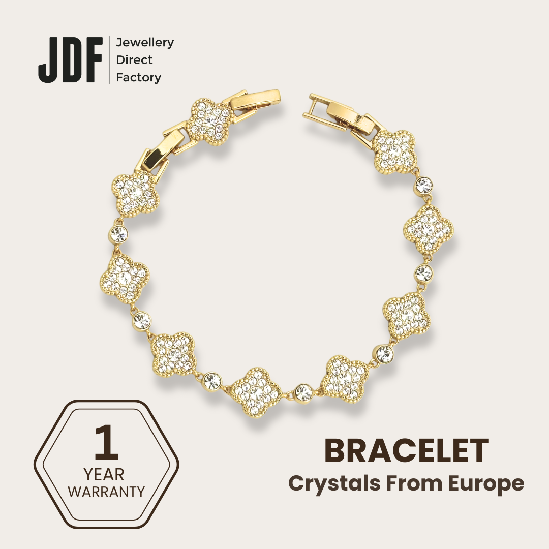 Clover Bracelet with Crystal From Europe