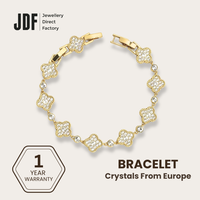 Clover Bracelet with Crystal From Europe