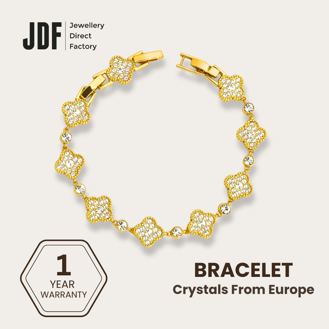 Clover Bracelet with Crystal From Europe